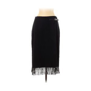 Jenne Maag Wool Fringe Wrap Skirt
